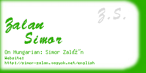 zalan simor business card